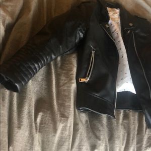 H & M vegan leather jacket